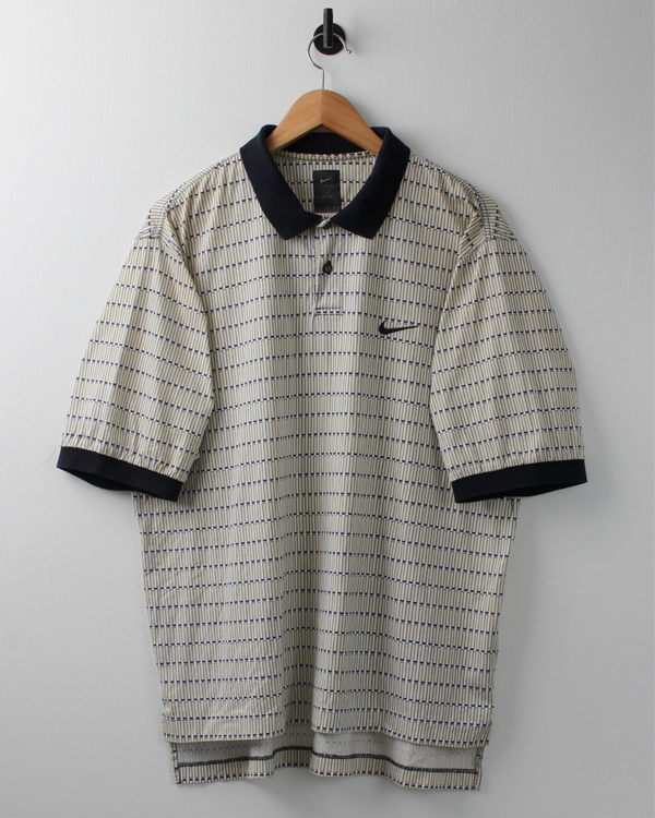 90s Nike Tiger Woods Yin Yang Geometric Polo (L)