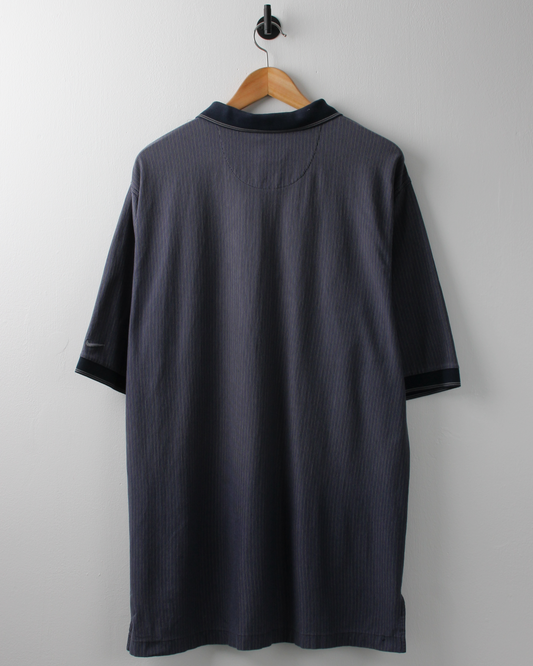 90s Nike Mickey Mouse Blue Pinstripe Polo (XL)