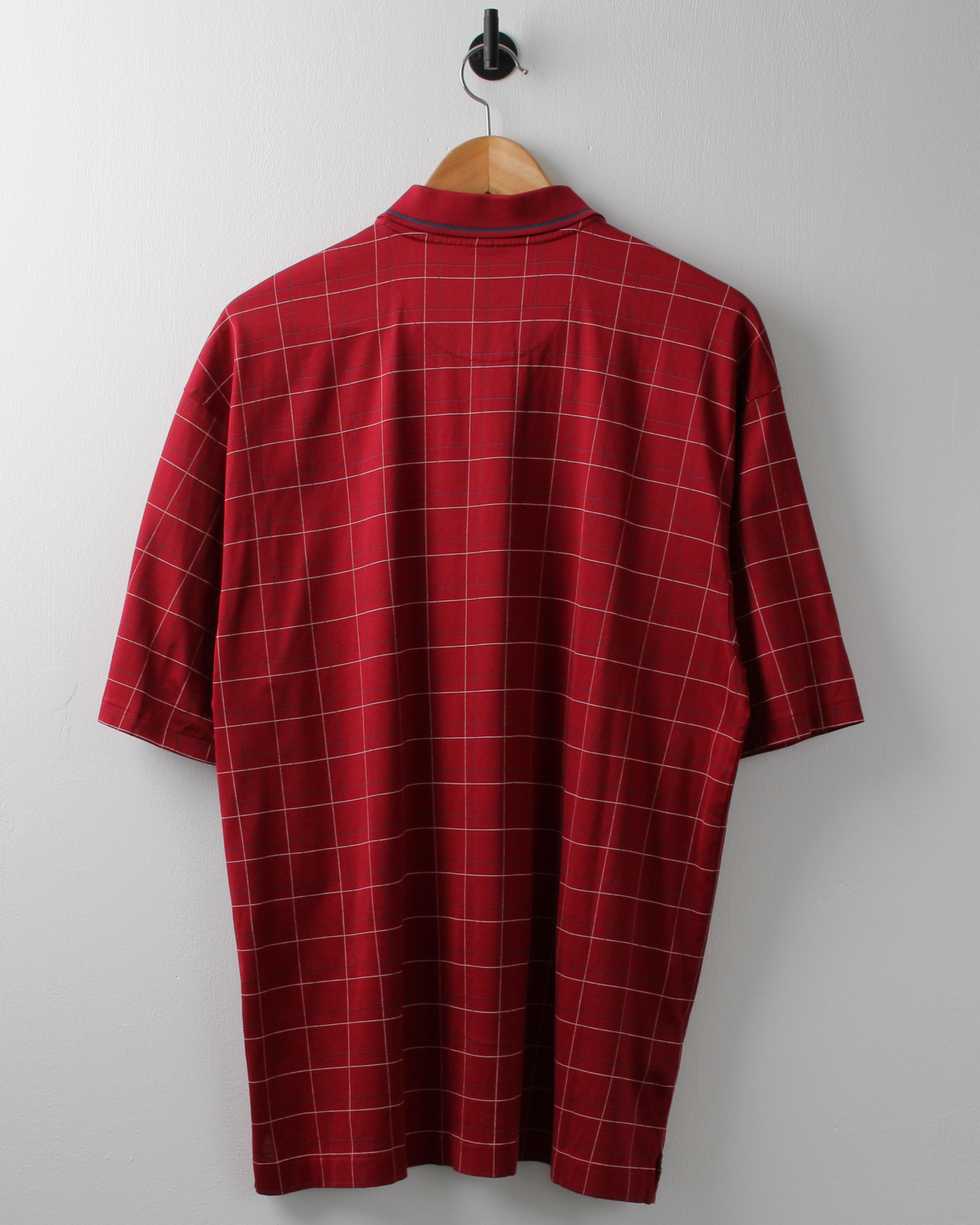 00s Nike Tiger Woods Red Chequered Polo (L)