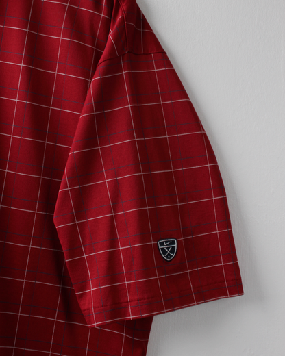 00s Nike Tiger Woods Red Chequered Polo (L)