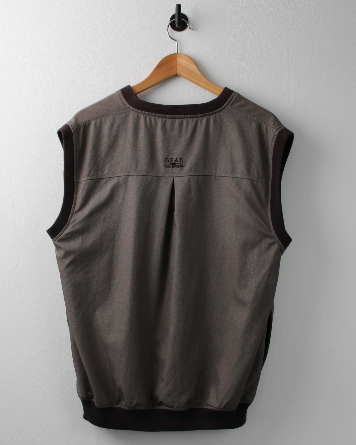 90s Gear For Sports Brown Micro Pattern Golf Vest (M)
