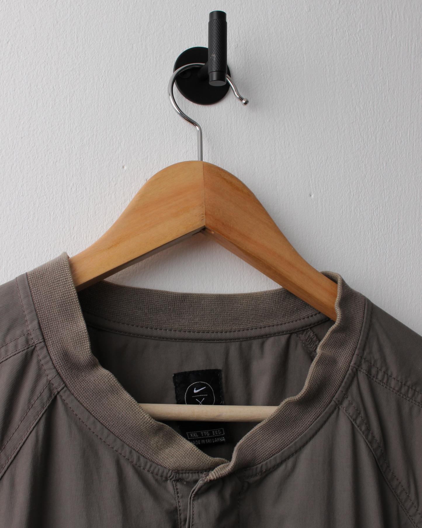 90s Nike Khaki Brown Quarter Snap Windbreaker (XXL)