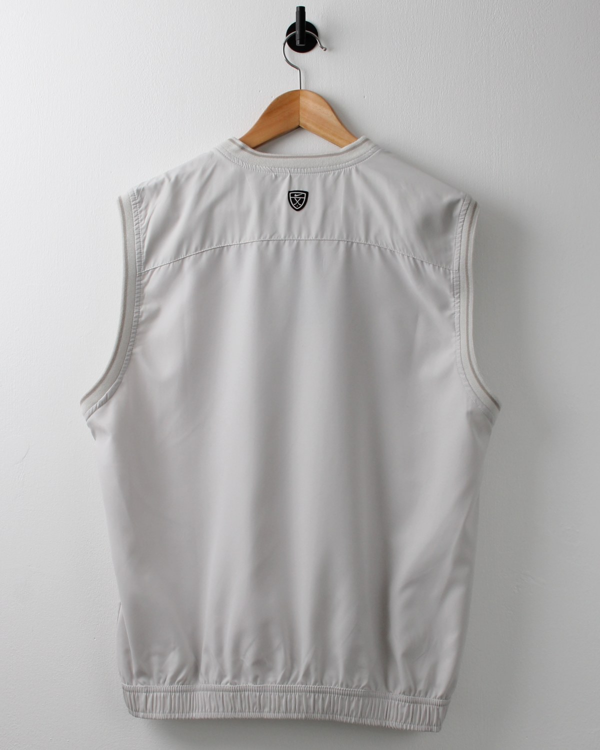 00s Nike Cream Windbreaker Golf Vest with Tags (S)