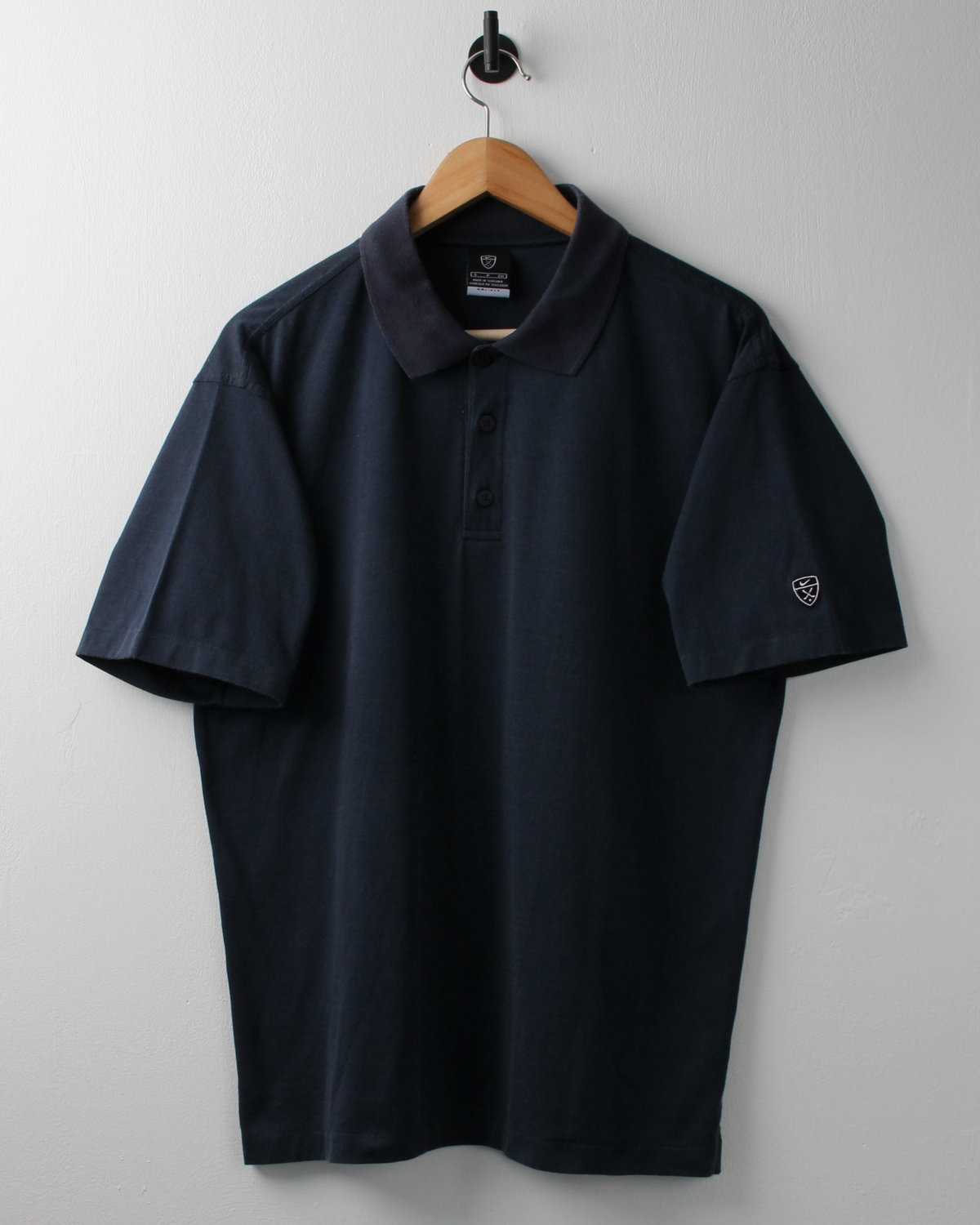 00s Nike Shield Logo Navy Polo (S)