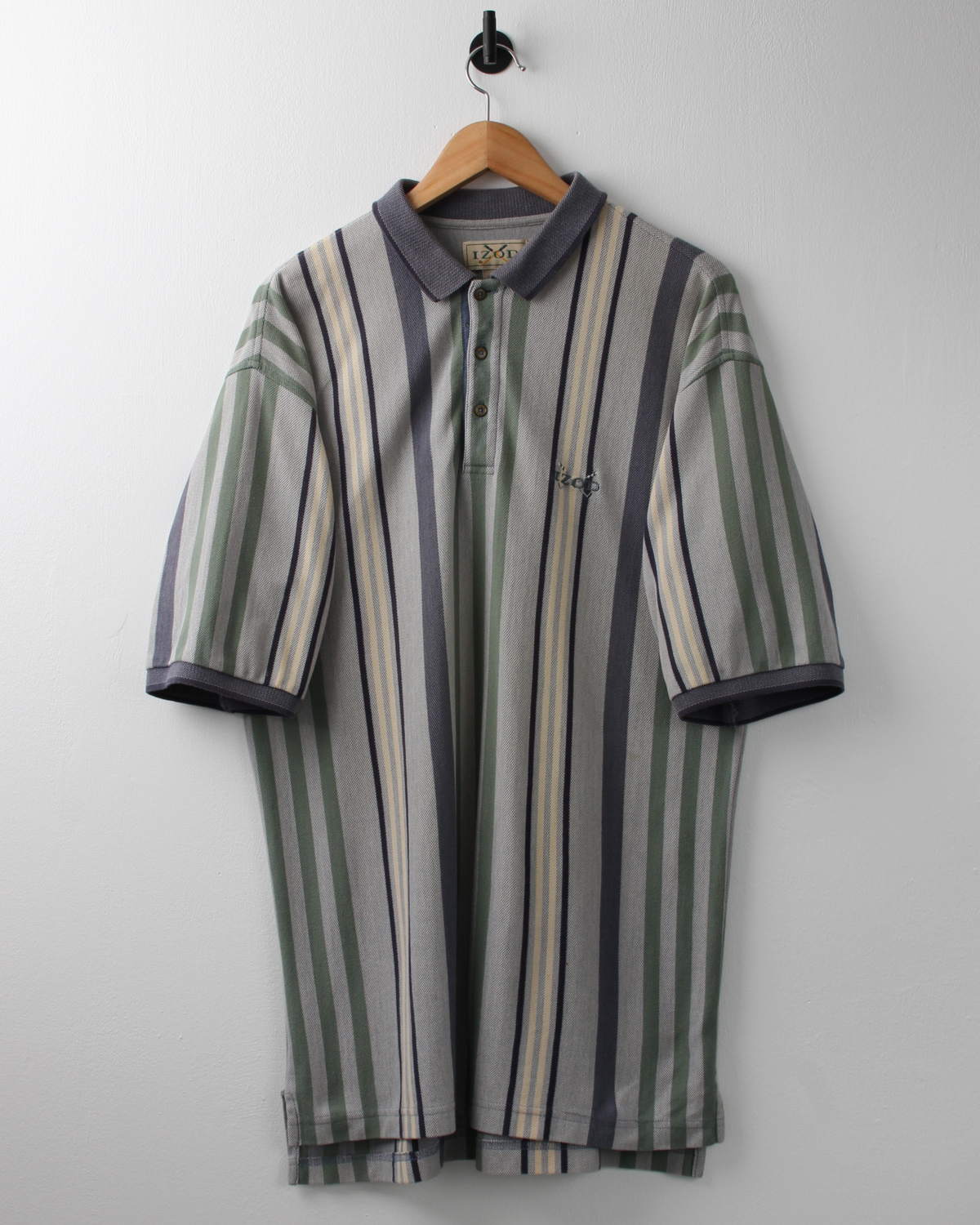 90s IZOD Vertical Striped Colour Polo (L)