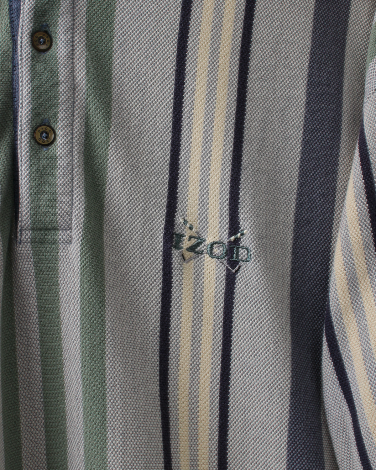 90s IZOD Vertical Striped Colour Polo (L)
