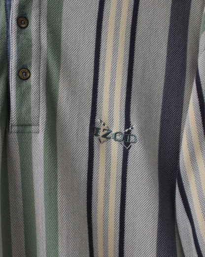 90s IZOD Vertical Striped Colour Polo (L)
