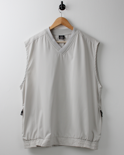 00s Nike Cream Windbreaker Golf Vest (L)
