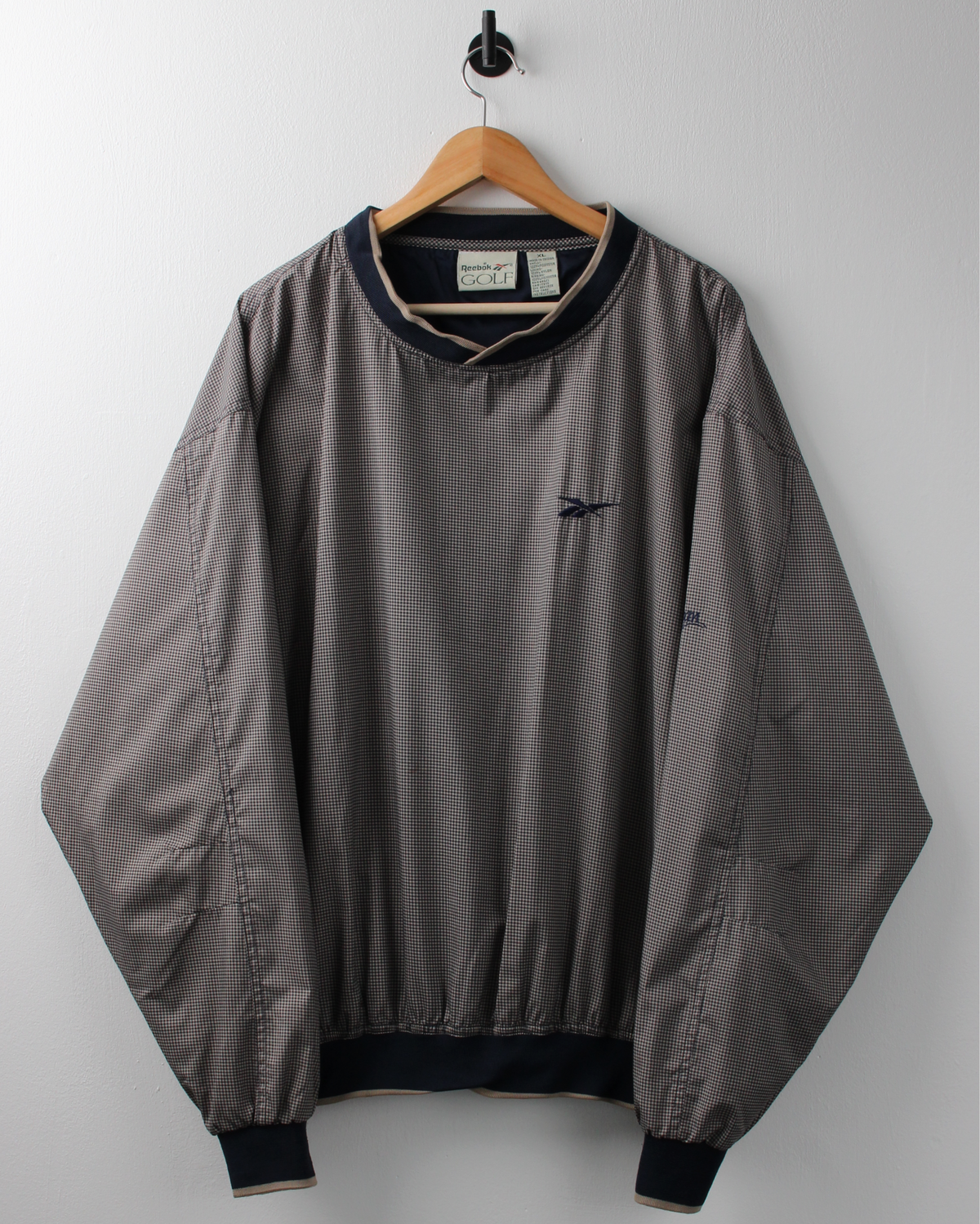 90s Reebok Qualchan Micro Pattern Windbreaker (L)