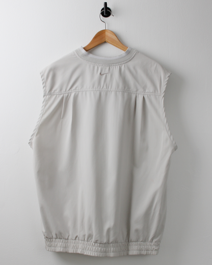 00s Nike Cream Windbreaker Golf Vest (L)