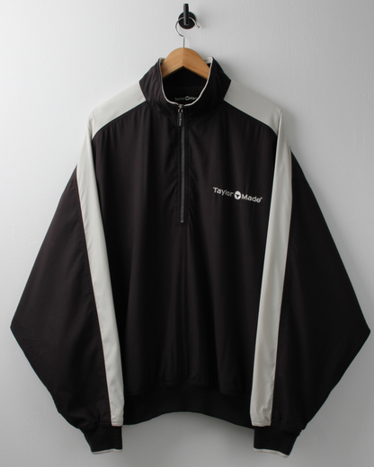 90s TaylorMade Black & White Quarter Zip Windbreaker (L)