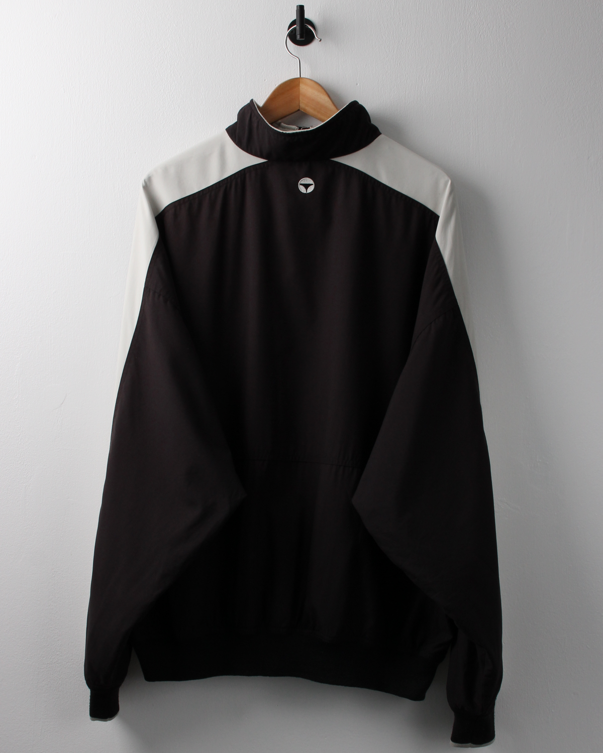 90s TaylorMade Black & White Quarter Zip Windbreaker (L)
