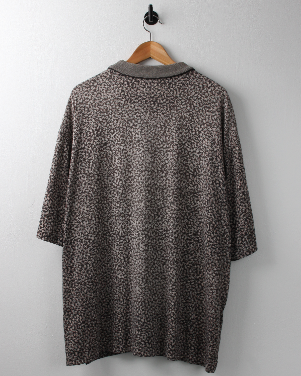 00s Nike Brown Abstract Polo (XXL)