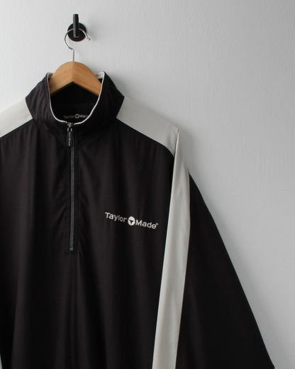 90s TaylorMade Black & White Quarter Zip Windbreaker (L)