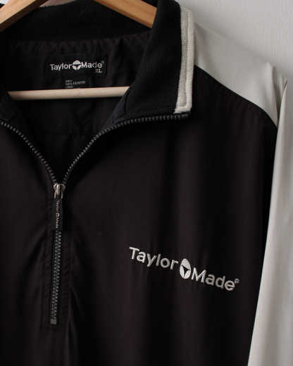 90s TaylorMade Black & White Quarter Zip Windbreaker (L)