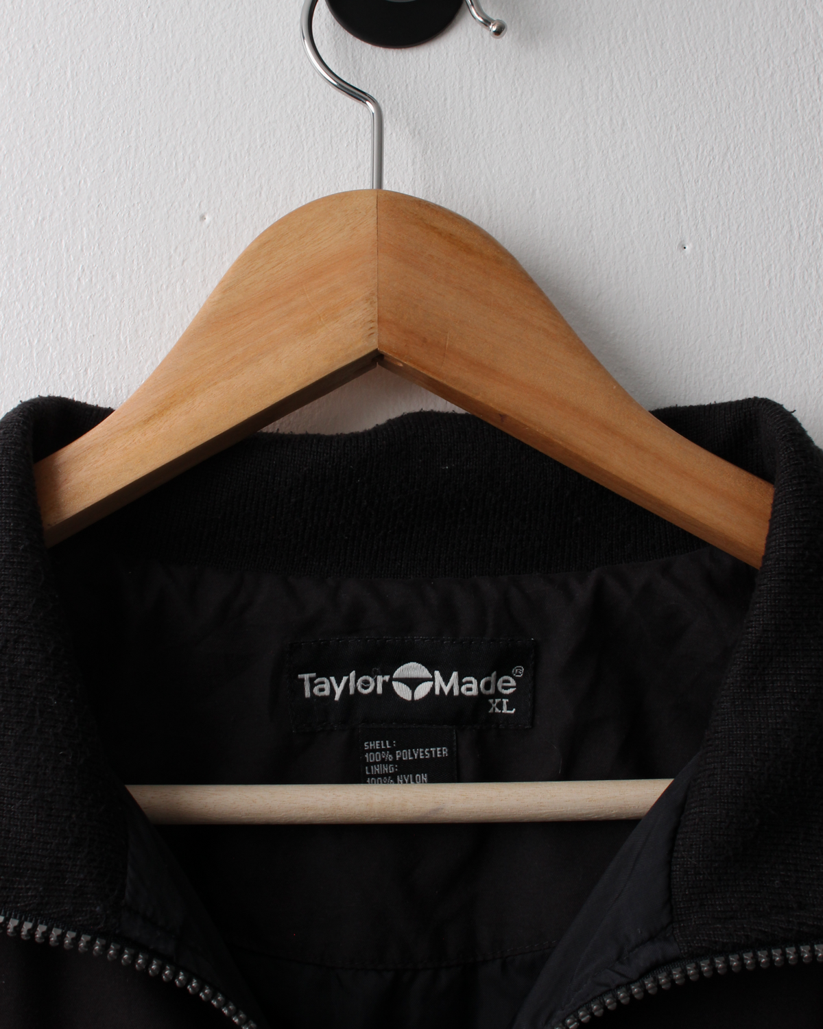 90s TaylorMade Black & White Quarter Zip Windbreaker (L)