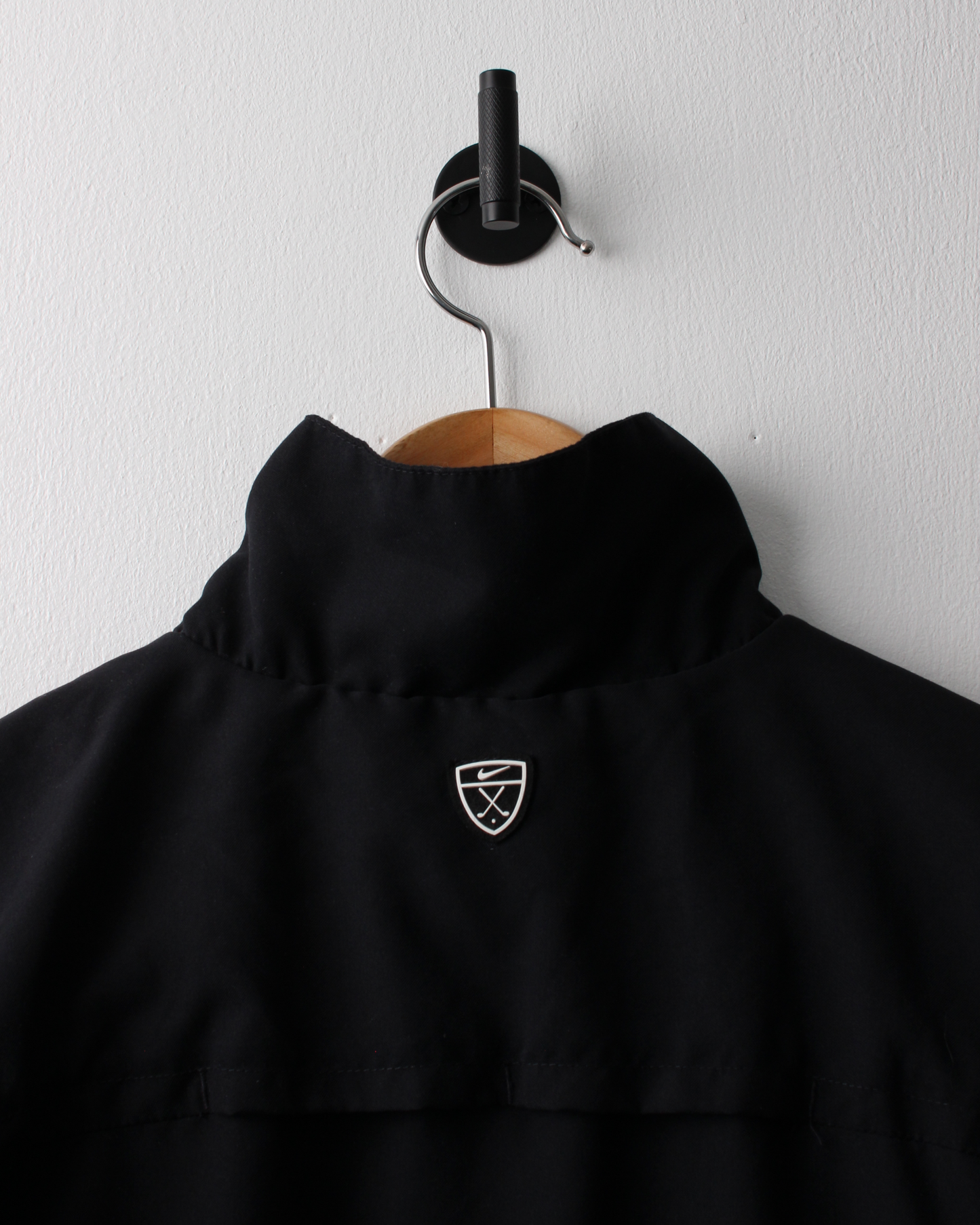 00s Nike Shield Logo Black Short Sleeved Windbreaker (M)