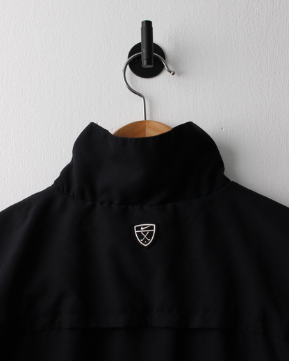 00s Nike Shield Logo Black Short Sleeved Windbreaker (M)