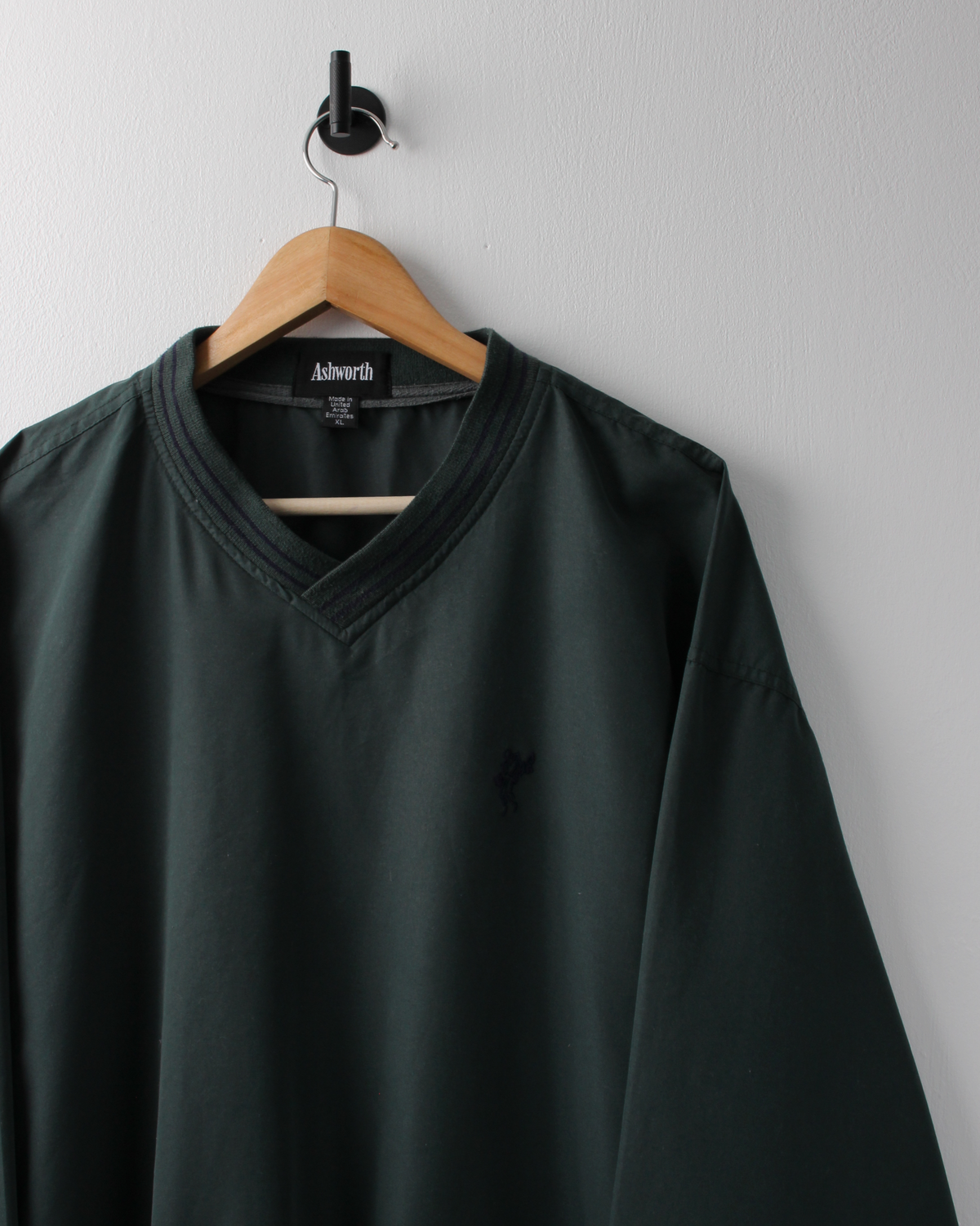 90s Ashworth Green V-Neck Windbreaker (XL)