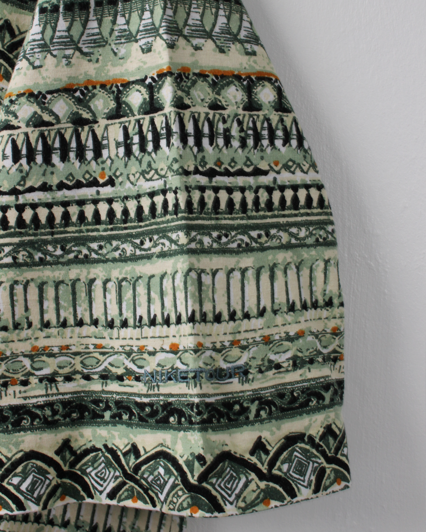 90s Nike Green & Cream Abstract Polo (L)