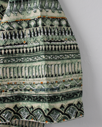 90s Nike Green & Cream Abstract Polo (L)