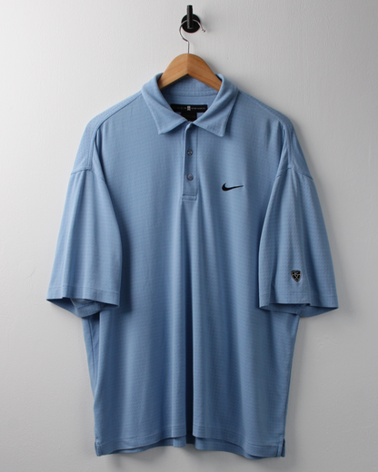 00s Nike Tiger Woods Light Blue Geometric Polo (XL)