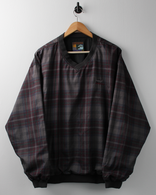90s Forresters River Hills Dark Plaid Windbreaker (XL)