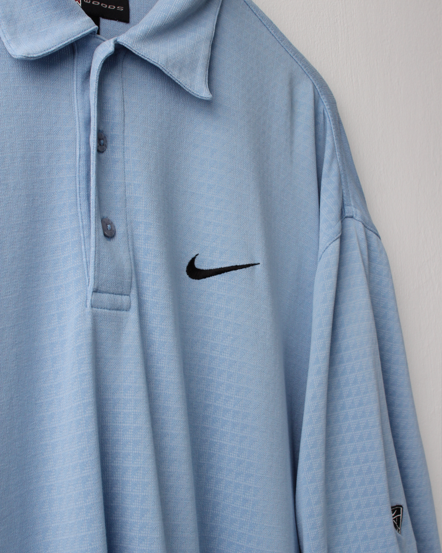 00s Nike Tiger Woods Light Blue Geometric Polo (XL)