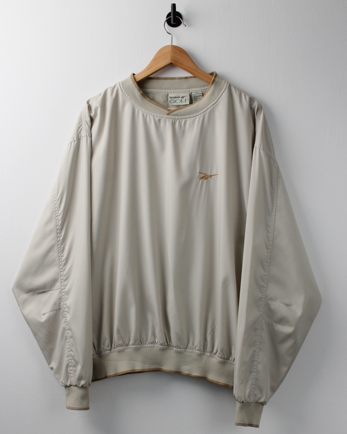 90s Reebok Cream & Gold Lightweight Windbreaker (L)