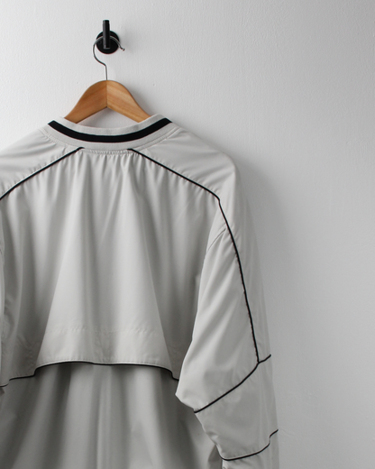 90s Nike Cream & Black V-Neck Windbreaker (M)