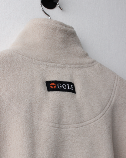 90s TaylorMade Spellout Sherpa Quarter Zip Sweatshirt (L)