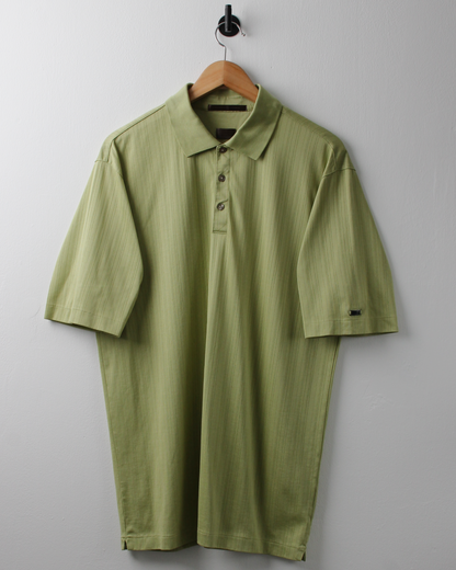 00s Nike Tiger Woods Green Textured Polo (M)