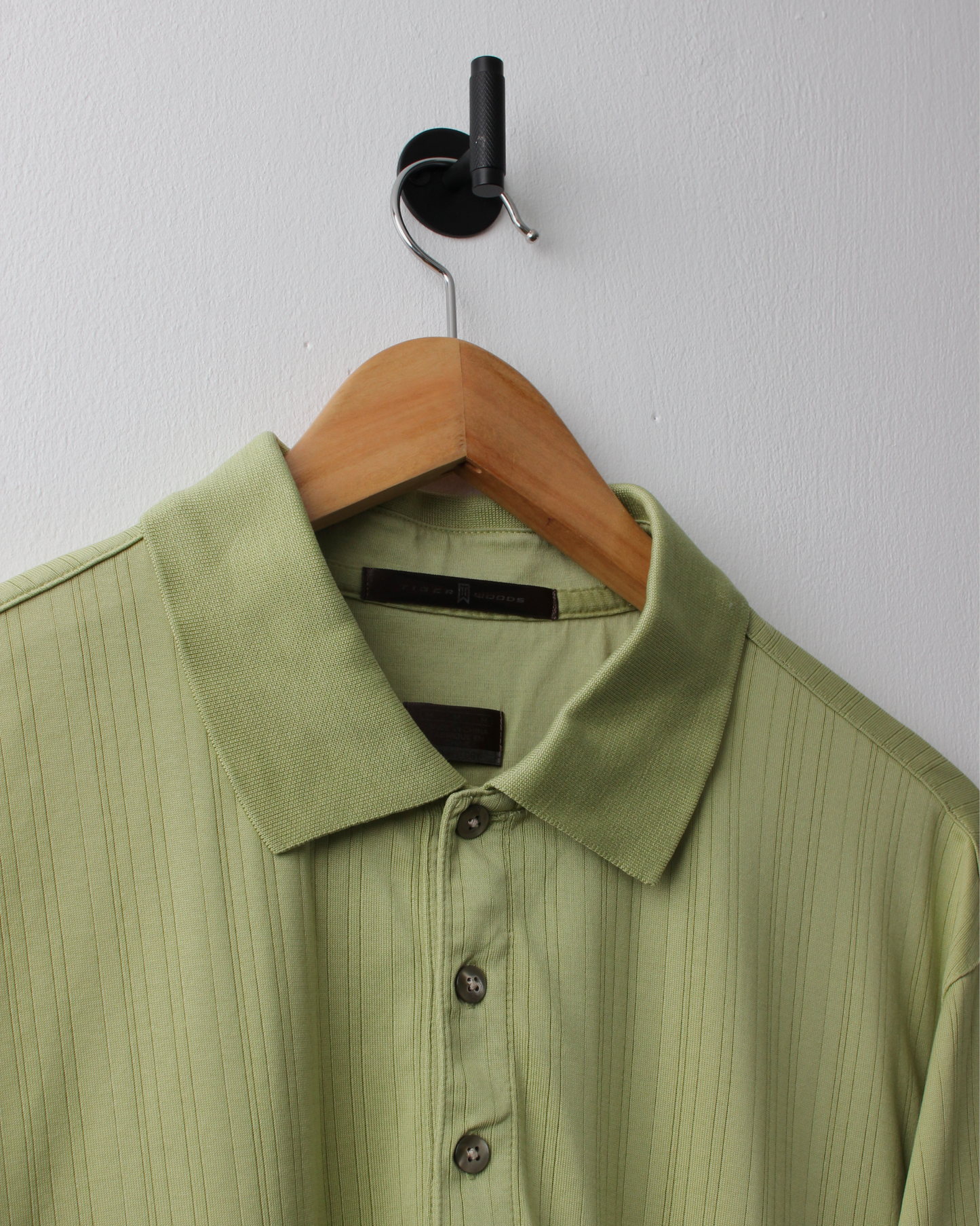 00s Nike Tiger Woods Green Textured Polo (M)