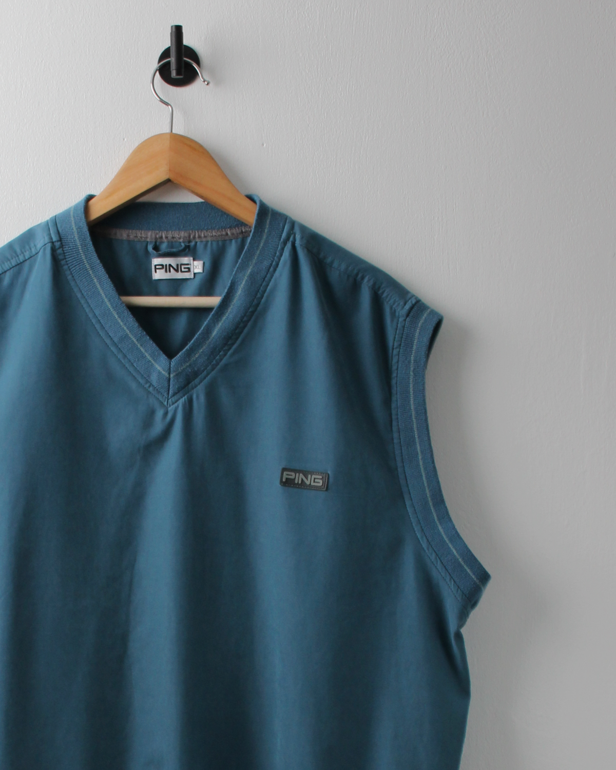 00s Ping Blue Windbreaker Golf Vest (XL)