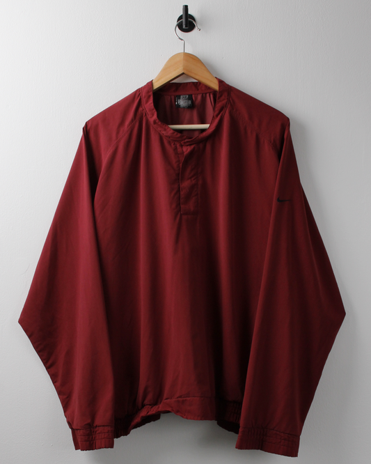 00s Nike Burgundy Quarter Snap Windbreaker (L)