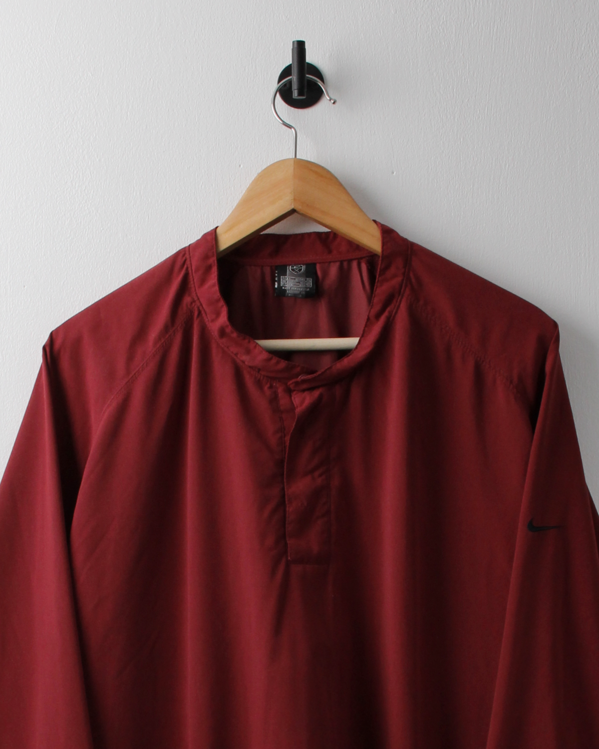 00s Nike Burgundy Quarter Snap Windbreaker (L)