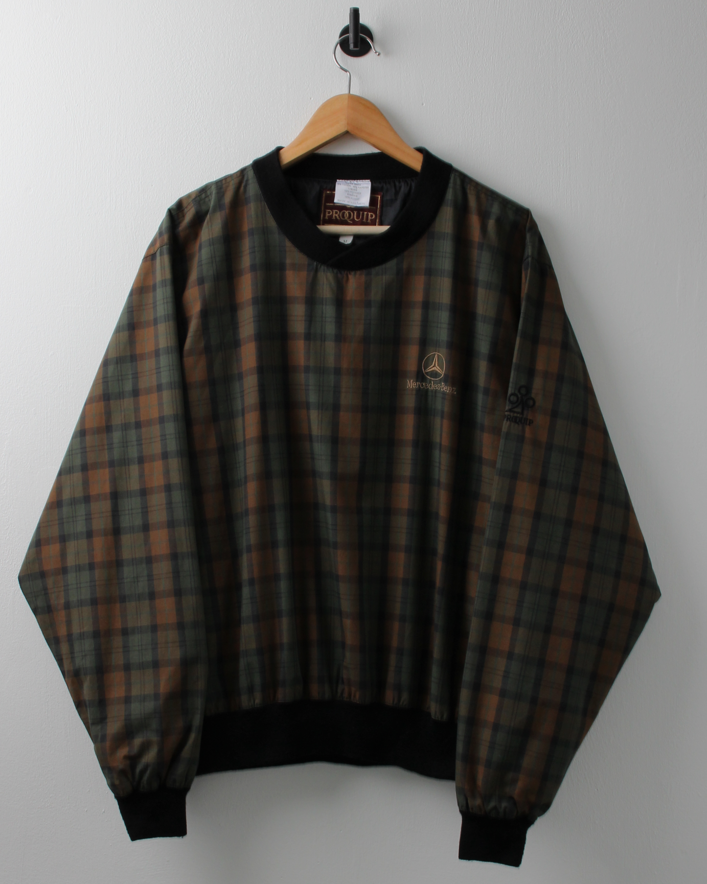 90s ProQuip Mercedes-Benz Plaid Tartan Windbreaker (M)