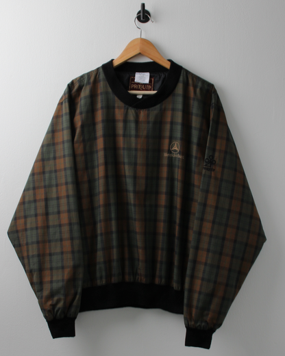 90s ProQuip Mercedes-Benz Plaid Tartan Windbreaker (M)