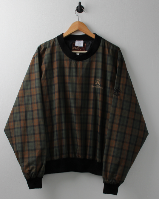 90s ProQuip Mercedes-Benz Plaid Tartan Windbreaker (M)