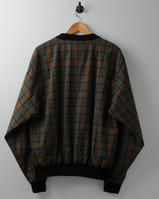 90s ProQuip Mercedes-Benz Plaid Tartan Windbreaker (M)