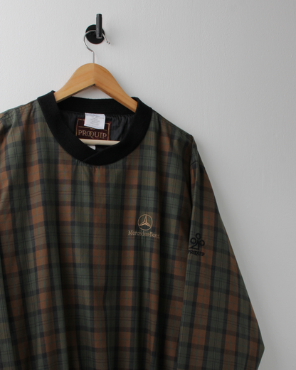 90s ProQuip Mercedes-Benz Plaid Tartan Windbreaker (M)