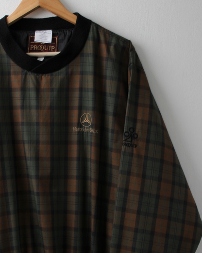 90s ProQuip Mercedes-Benz Plaid Tartan Windbreaker (M)