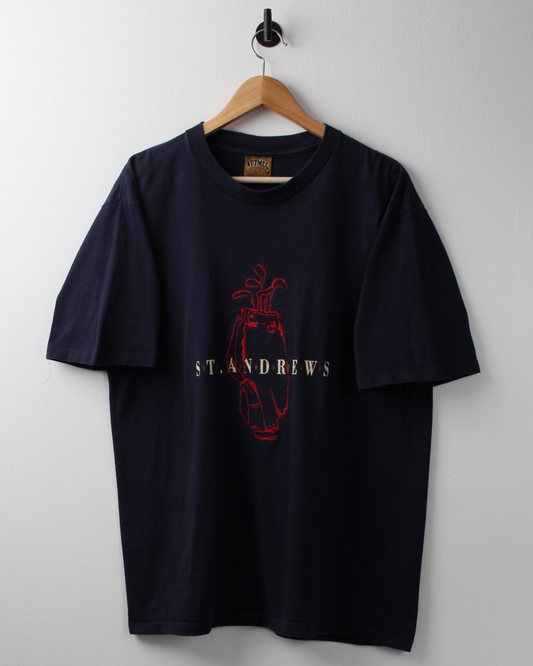 90s St Andrews Navy Graphic Tee (M)