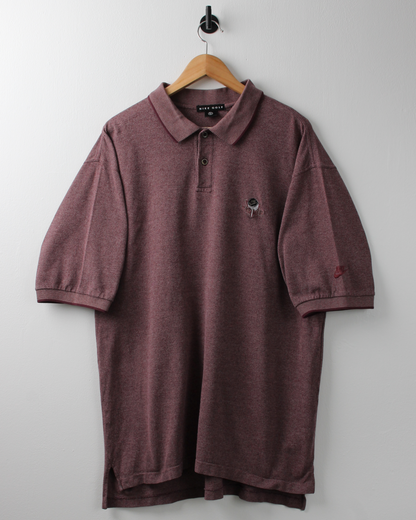 90s Nike Tour Maroon Textured Polo (XL)