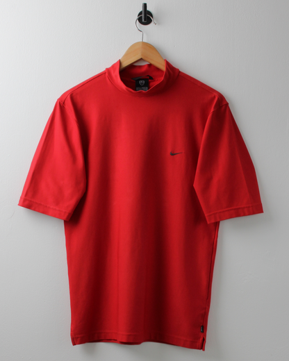 00s Nike Red Mock Neck Golf Top (S)