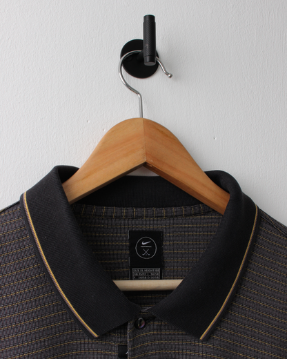 90s Nike Grey & Yellow Geometric Polo (XL)
