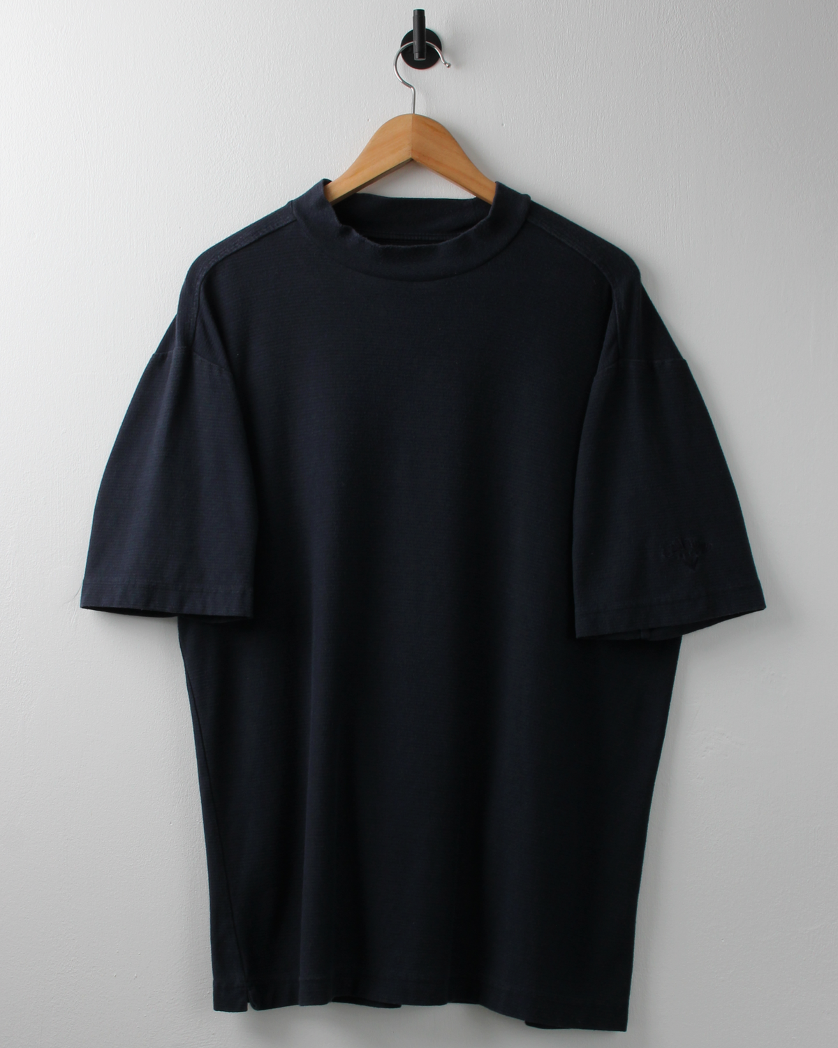 00s Callaway Navy Textured Cotton Mock Neck (L)