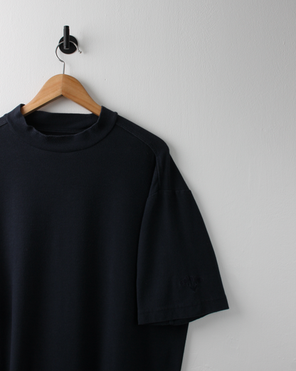 00s Callaway Navy Textured Cotton Mock Neck (L)