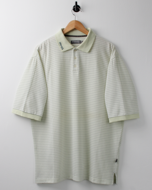 00s Ping Micro Pattern Geometric Polo (L)