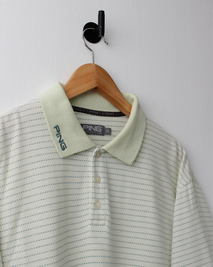 00s Ping Micro Pattern Geometric Polo (L)